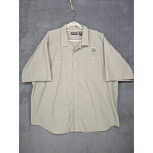 Vtg ESPN Great Outdoor Games Jockey Shirt Men's 3X Button Up Short Sleeve Khaki